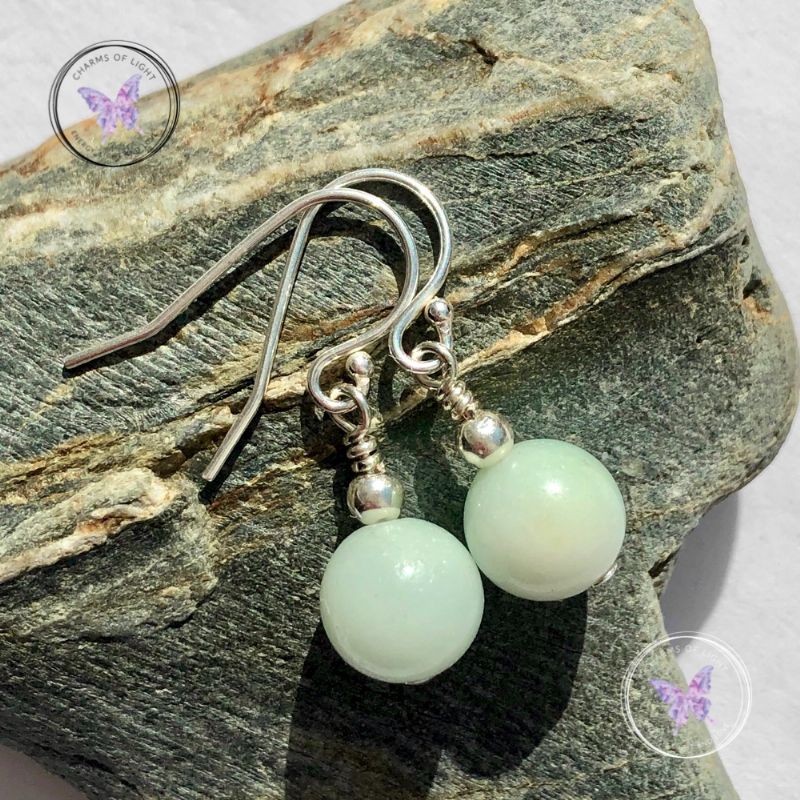 Amazonite Silver Earrings